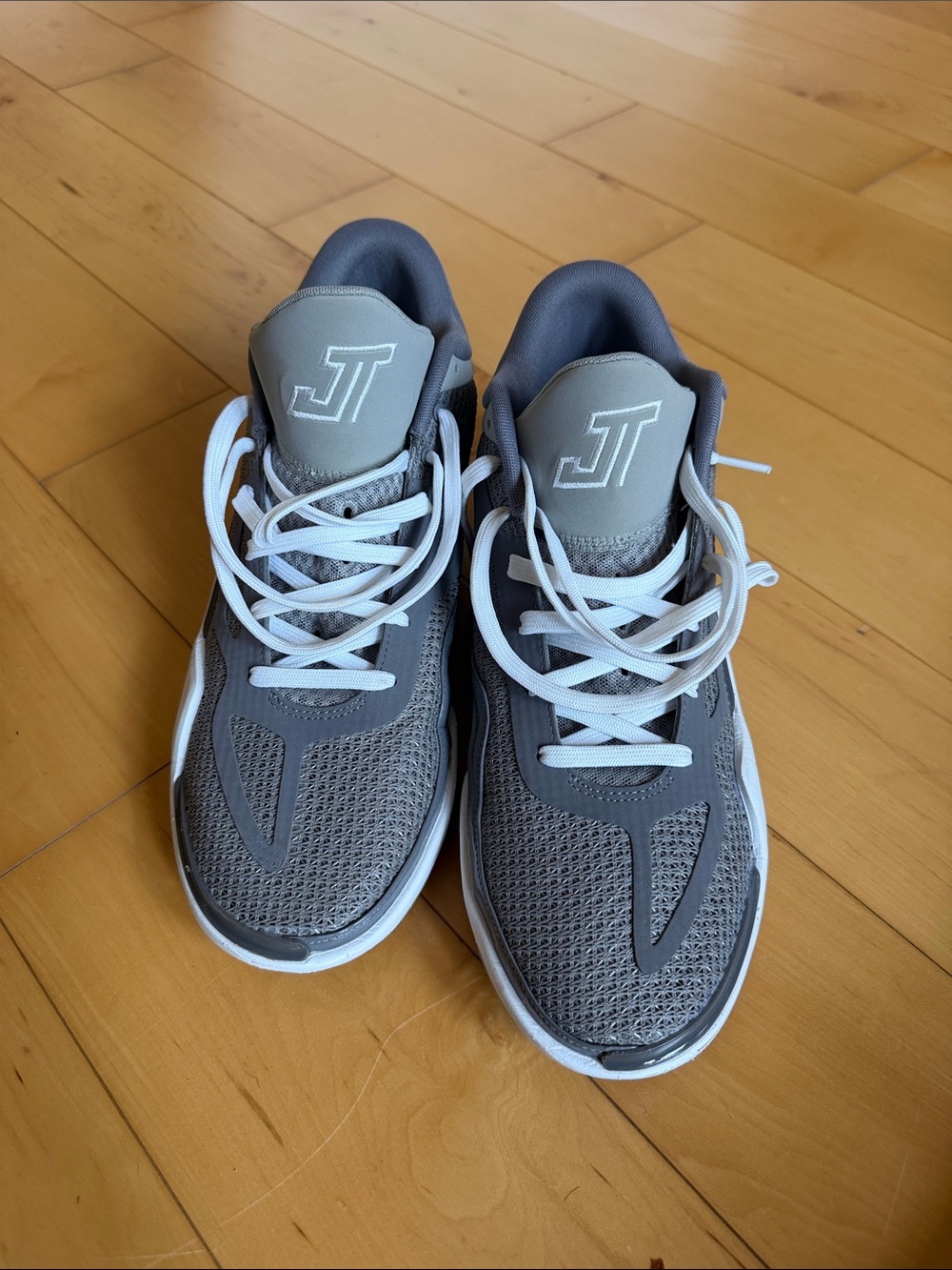 Jordan Men's Gray and White Jason Tatum  sneakers